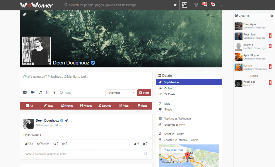 Wowonder the ultimate php social network platform script